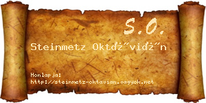 Steinmetz Oktávián névjegykártya